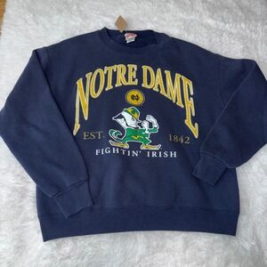 VINTAGE NUTMEG MILLS NOTRE DAME FIGHTIN IRISH SWEATSHIRT MENS SIZE MEDIUM
